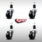Service Caster 3'' SS Soft Rubber Wheel Swivel 1-1/2'' Expanding Stem Caster Set, 4PK SCC-SSEX20S314-SRS-112-4 - alternate 4